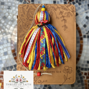 Autism Awareness Bible Tassel
