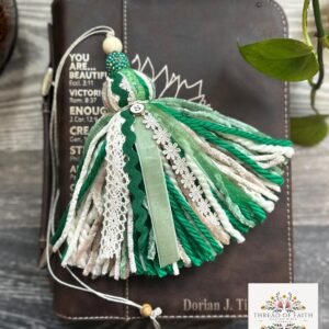 Solid or Mix of Colors Bible Tassel with Floral Accents