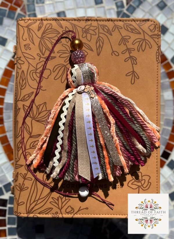 Burgundy, Mauve, and Olive Green Bible Tassel